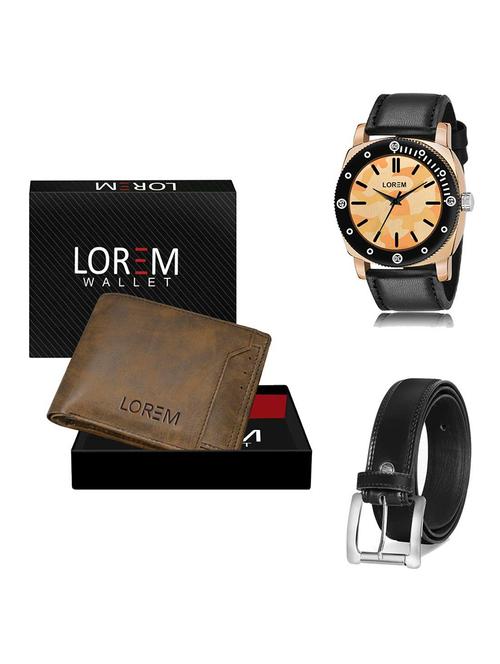 belt, wallet & watch gift combo - 19378030 - Very Small Image - 1