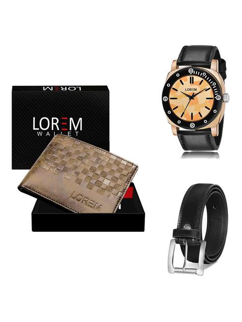 belt, wallet & watch gift combo - 19378042 - Very Small Image - 1