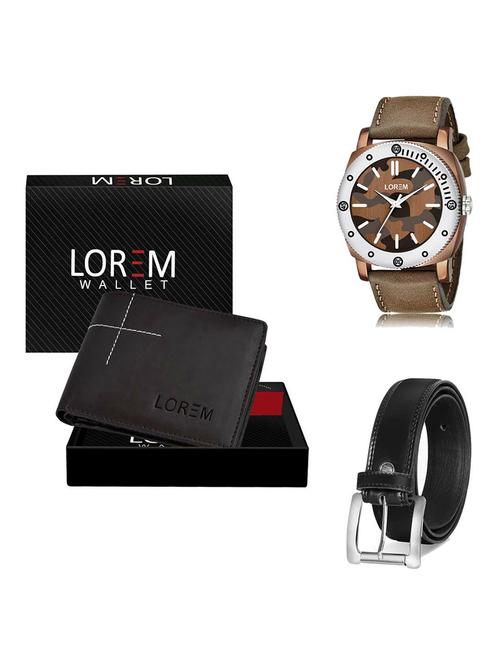 belt, wallet & watch gift combo - 19378092 - Very Small Image - 1