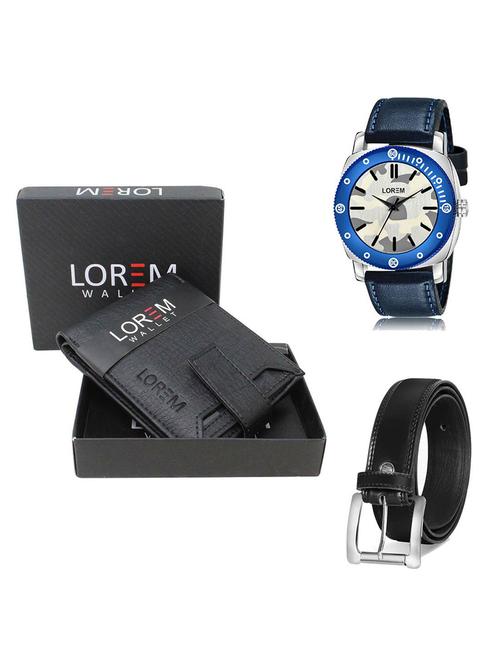 belt, wallet & watch gift combo - 19378104 - Very Small Image - 1