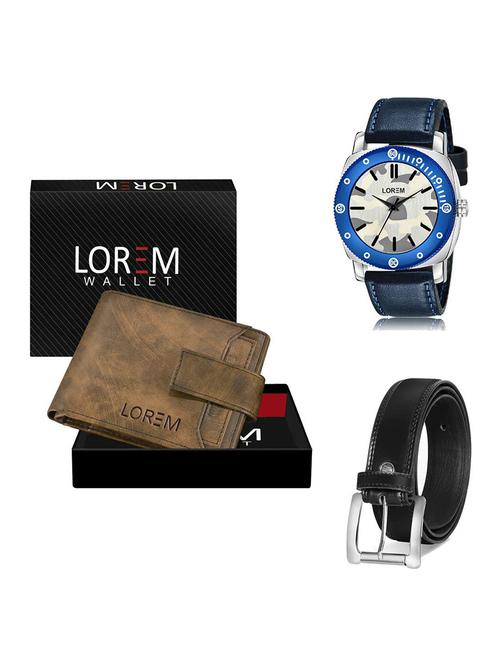 belt, wallet & watch gift combo - 19378119 - Very Small Image - 1