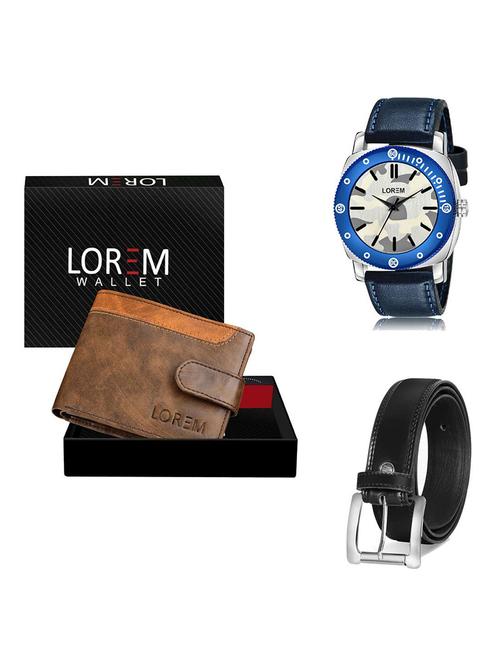 belt, wallet & watch gift combo - 19378140 - Very Small Image - 1