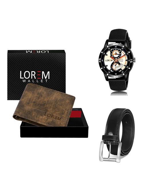 belt, wallet & watch gift combo - 19378214 - Very Small Image - 1