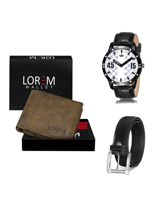 belt, wallet & watch gift combo - 19378301 - Very Small Image - 1