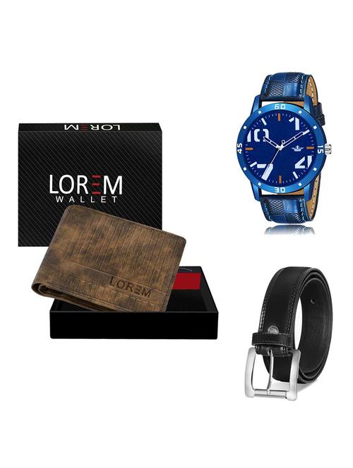 belt, wallet & watch gift combo - 19378349 - Very Small Image - 1