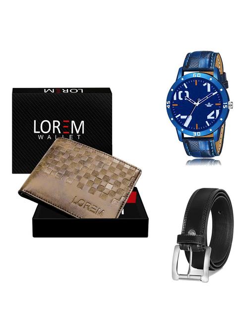 belt, wallet & watch gift combo - 19378357 - Very Small Image - 1