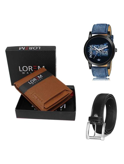 belt, wallet & watch gift combo - 19378370 - Very Small Image - 1