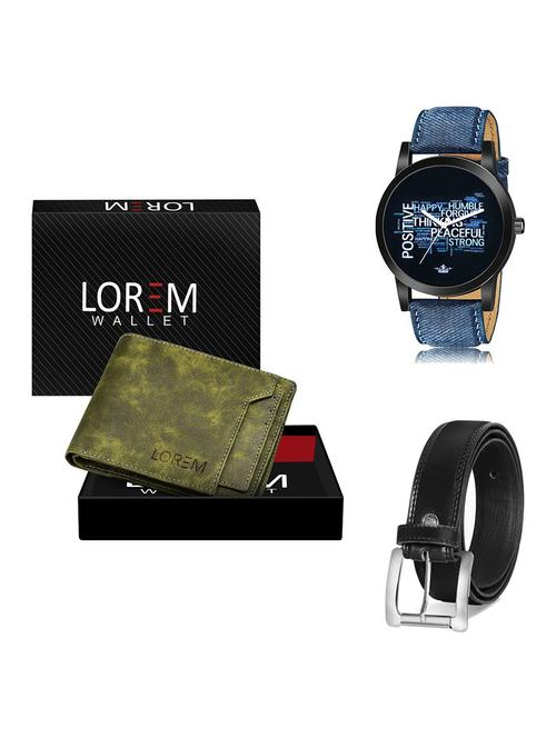 belt, wallet & watch gift combo - 19378382 - Very Small Image - 1