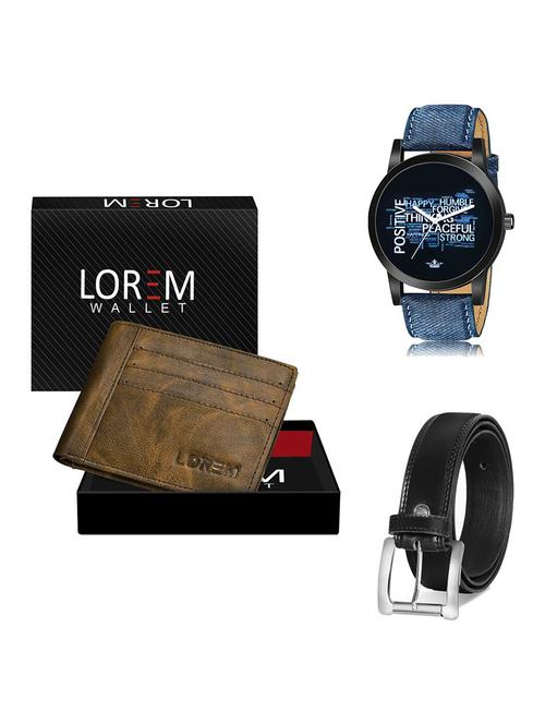 belt, wallet & watch gift combo - 19378385 - Very Small Image - 1