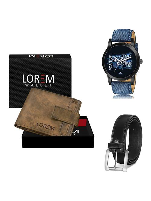 belt, wallet & watch gift combo - 19378389 - Very Small Image - 1