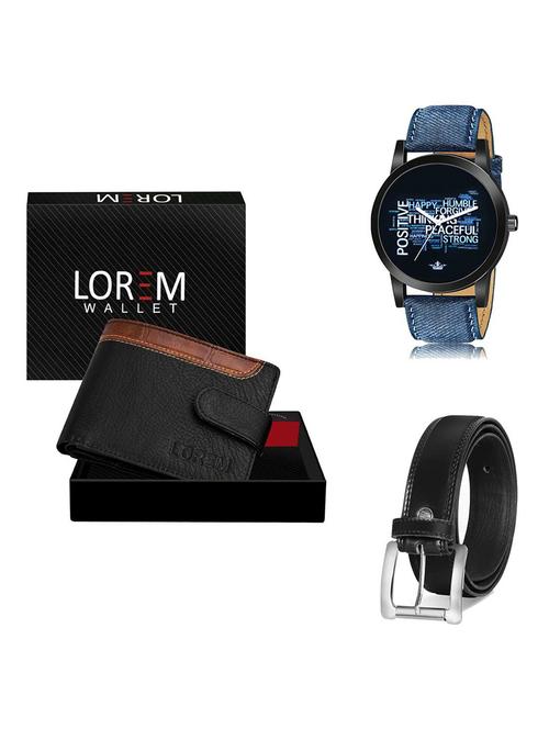 belt, wallet & watch gift combo - 19378411 - Very Small Image - 1