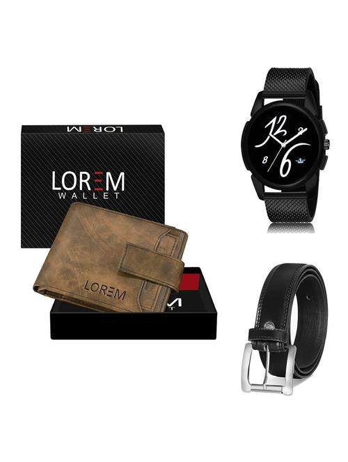 belt, wallet & watch gift combo - 19378434 - Very Small Image - 1