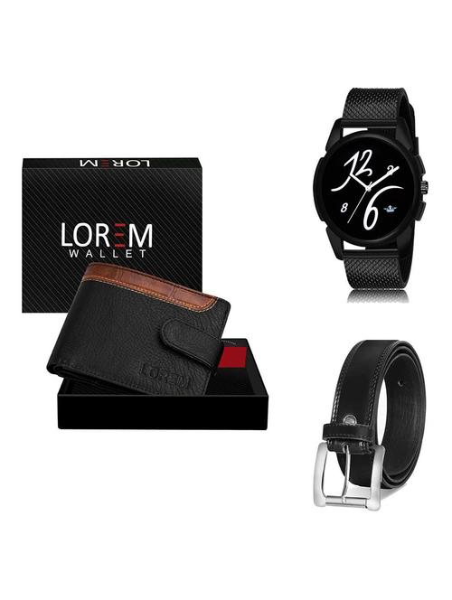 belt, wallet & watch gift combo - 19378456 - Very Small Image - 1