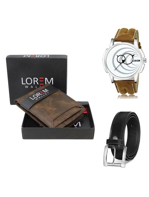 belt, wallet & watch gift combo - 19378506 - Very Small Image - 1