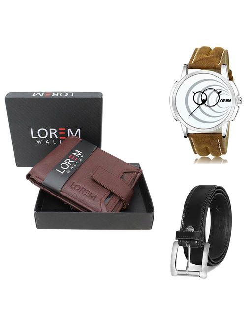 belt, wallet & watch gift combo - 19378510 - Very Small Image - 1