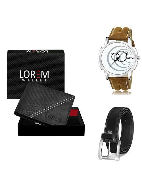 belt, wallet & watch gift combo - 19378536 - Very Small Image - 1