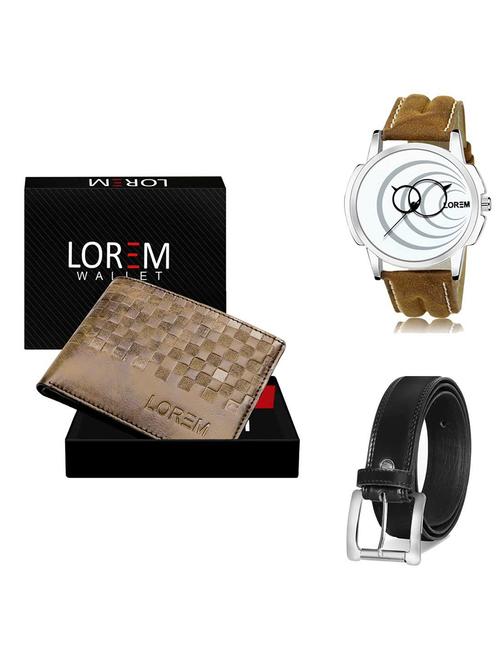 belt, wallet & watch gift combo - 19378537 - Very Small Image - 1