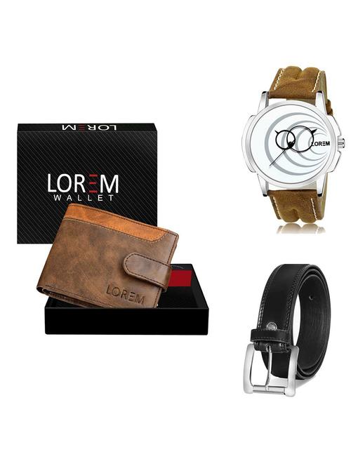 belt, wallet & watch gift combo - 19378545 - Very Small Image - 1