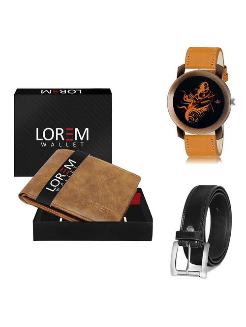 belt, wallet & watch gift combo - 19378559 - Very Small Image - 1