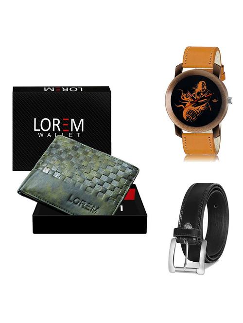 belt, wallet & watch gift combo - 19378584 - Very Small Image - 1