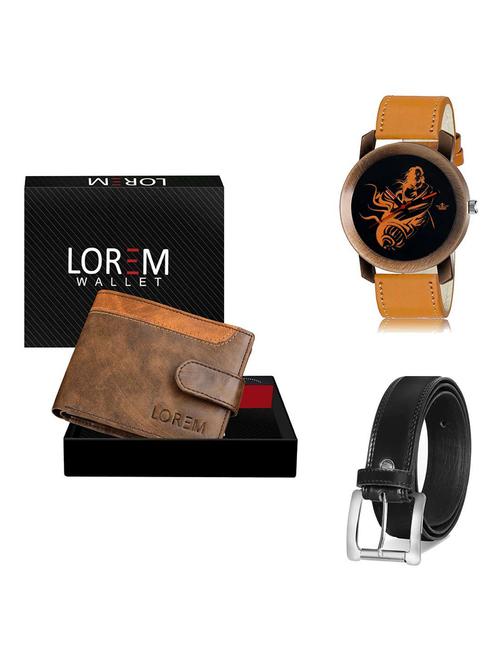 belt, wallet & watch gift combo - 19378590 - Very Small Image - 1