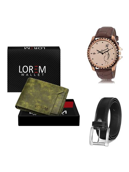 belt, wallet & watch gift combo - 19378607 - Very Small Image - 1