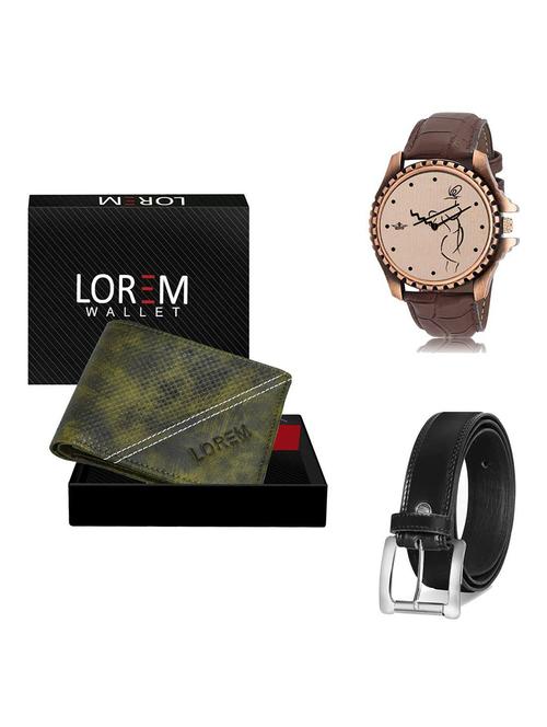 belt, wallet & watch gift combo - 19378625 - Very Small Image - 1