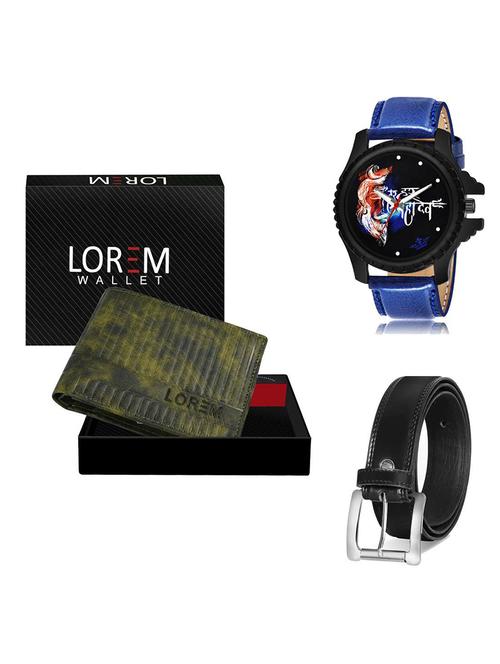 belt, wallet & watch gift combo - 19378666 - Very Small Image - 1