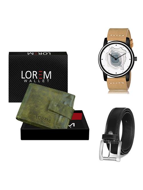 belt, wallet & watch gift combo - 19378748 - Very Small Image - 1