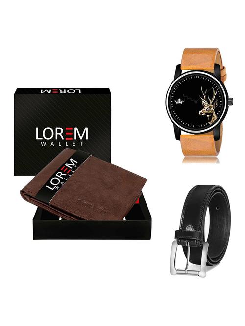 belt, wallet & watch gift combo - 19378783 - Very Small Image - 1
