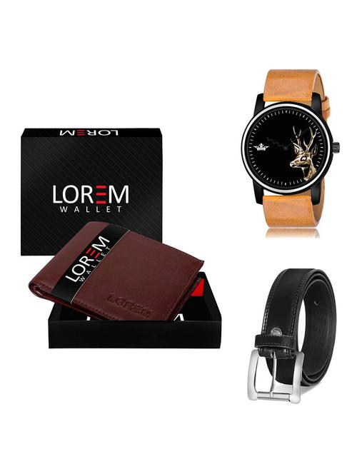 belt, wallet & watch gift combo - 19378785 - Very Small Image - 1