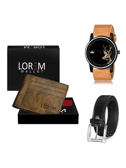 belt, wallet & watch gift combo - 19378790 - Very Small Image - 1