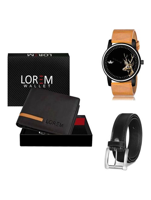 belt, wallet & watch gift combo - 19378814 - Very Small Image - 1