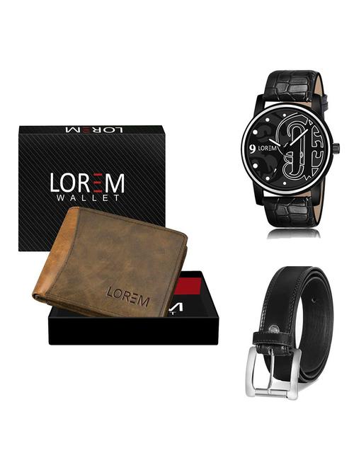 belt, wallet & watch gift combo - 19378842 - Very Small Image - 1