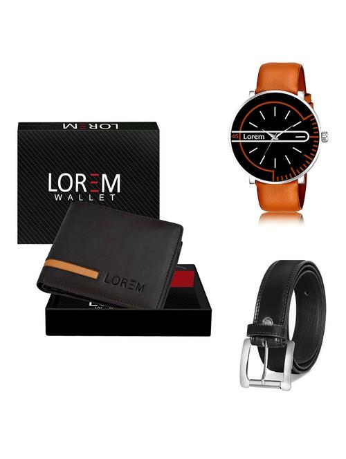 belt, wallet & watch gift combo - 19378904 - Very Small Image - 1