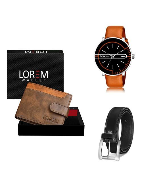 belt, wallet & watch gift combo - 19378905 - Very Small Image - 1