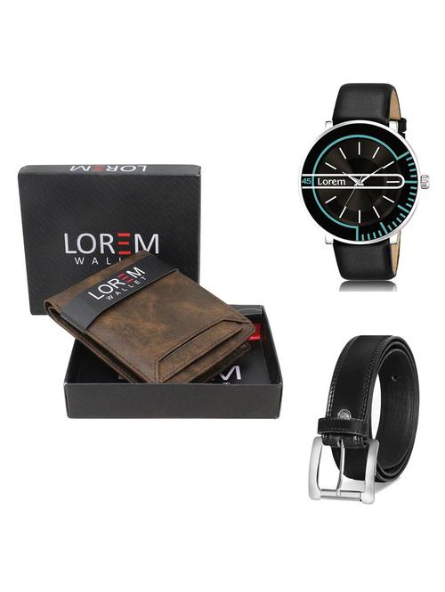 belt, wallet & watch gift combo - 19378911 - Very Small Image - 1