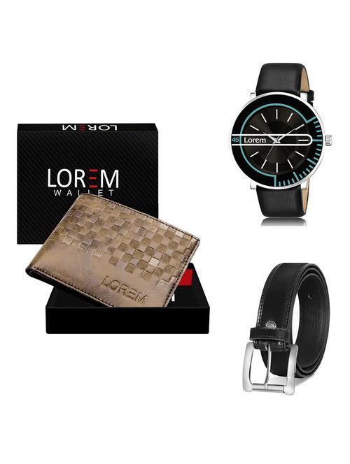 belt, wallet & watch gift combo - 19378942 - Very Small Image - 1