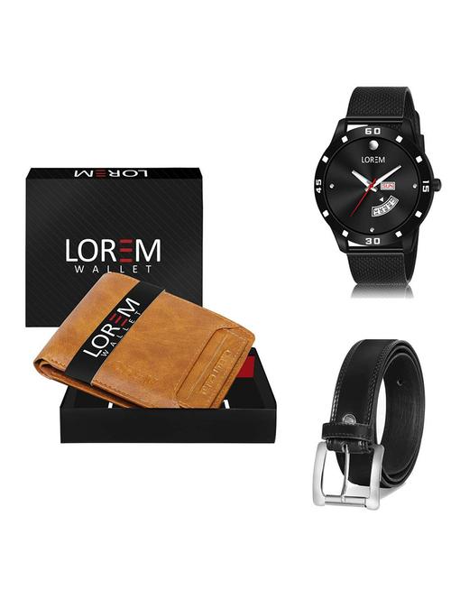 belt, wallet & watch gift combo - 19378957 - Very Small Image - 1