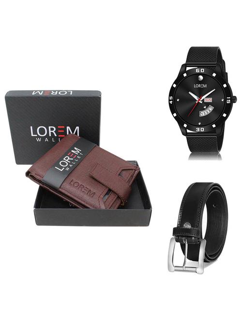belt, wallet & watch gift combo - 19378960 - Very Small Image - 1