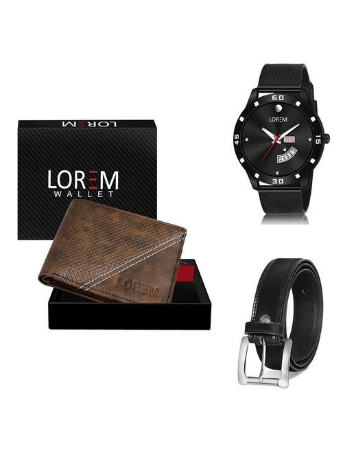 belt, wallet & watch gift combo - 19378983 - Very Small Image - 1
