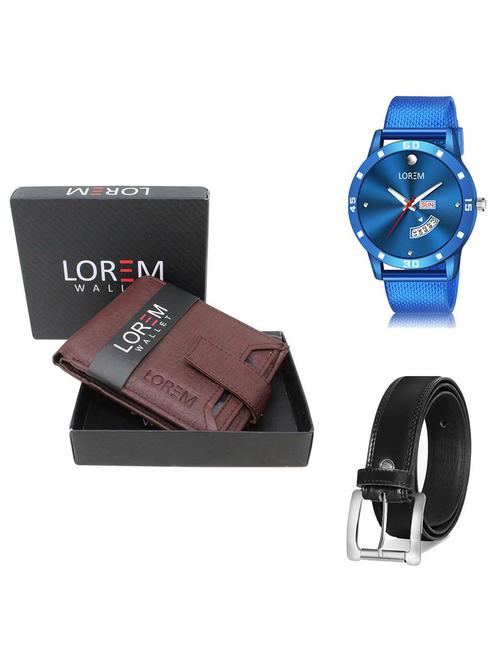 belt, wallet & watch gift combo - 19379005 - Very Small Image - 1