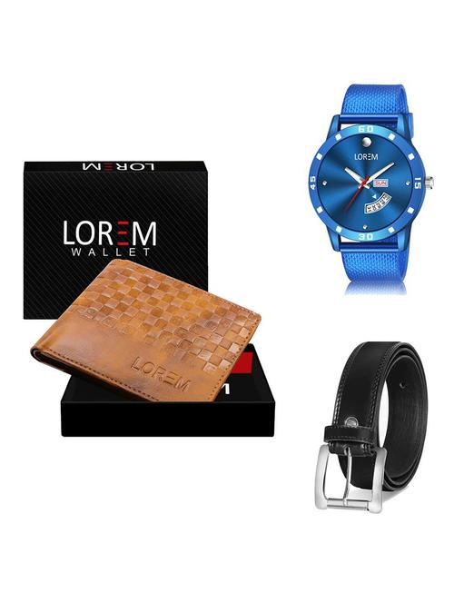 belt, wallet & watch gift combo - 19379033 - Very Small Image - 1