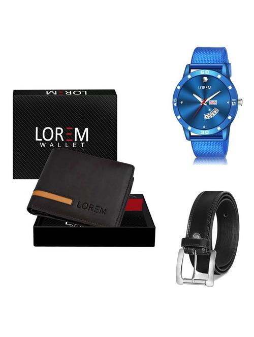 belt, wallet & watch gift combo - 19379039 - Very Small Image - 1