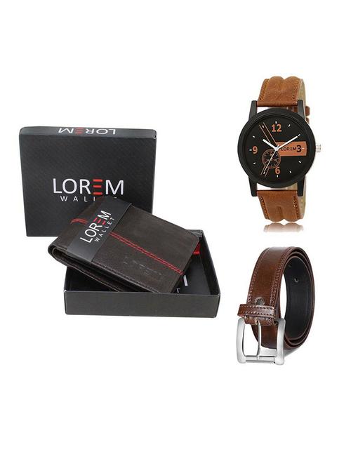 belt, wallet & watch gift combo - 19379048 - Very Small Image - 1