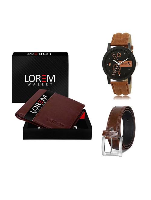 belt, wallet & watch gift combo - 19379055 - Very Small Image - 1
