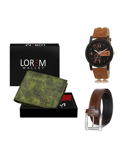 belt, wallet & watch gift combo - 19379058 - Very Small Image - 1