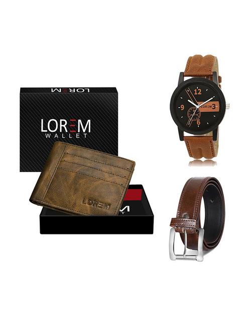 belt, wallet & watch gift combo - 19379060 - Very Small Image - 1