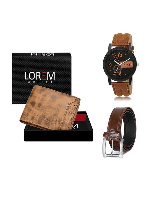 belt, wallet & watch gift combo - 19379062 - Very Small Image - 1