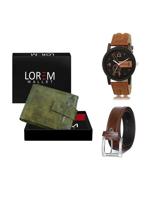 belt, wallet & watch gift combo - 19379063 - Very Small Image - 1